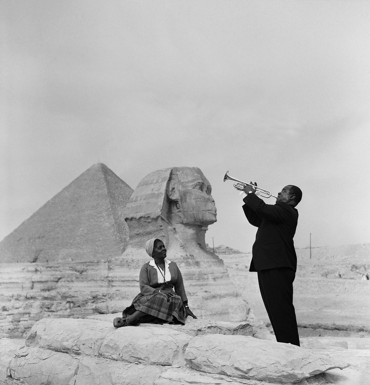 Taken At The Pyramids of Giza with his Wife (1961)